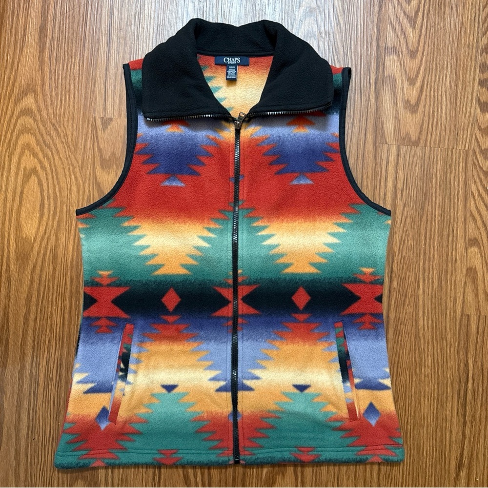 Chaps Multicolor Aztec print Vest